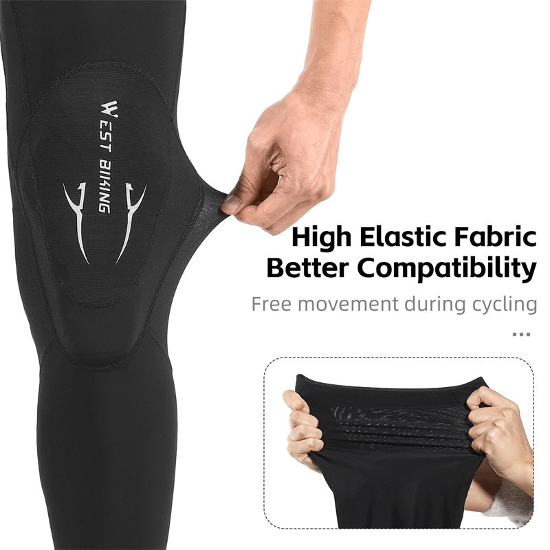 WEST BIKING YP0213079 Elastic Cycling Leg Cover Anti-slip Protective Sleeve WEST BIKING YP0213079 Elastic Cycling Leg Cover Anti-slip Protective Sleeve